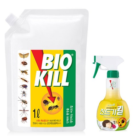 비오킬 진드기킬 살충제 370ml + 파우치 1L 세트, 1세트