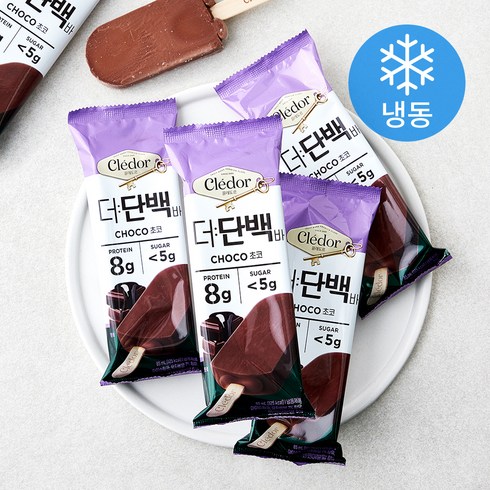 빙그레 끌레도르 더 단백바 아이스밀크 초코 (냉동), 85ml, 6개