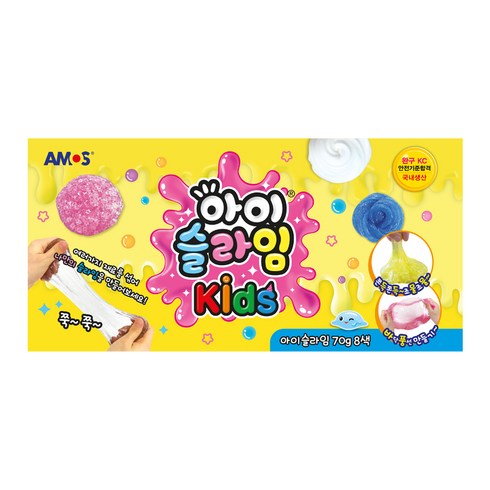 아모스 아이슬라임 Kids 70g x 8종 세트, 혼합색상