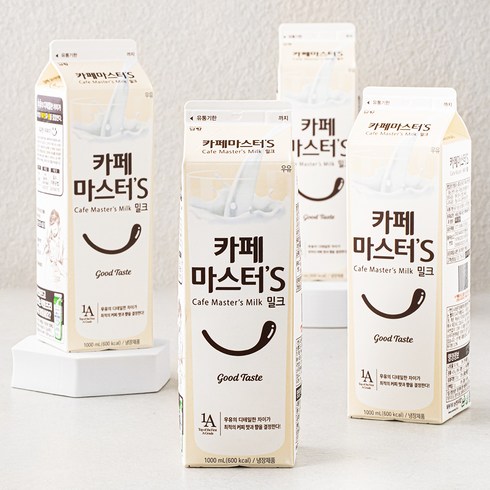 카페마스터스 밀크, 1000ml, 4입