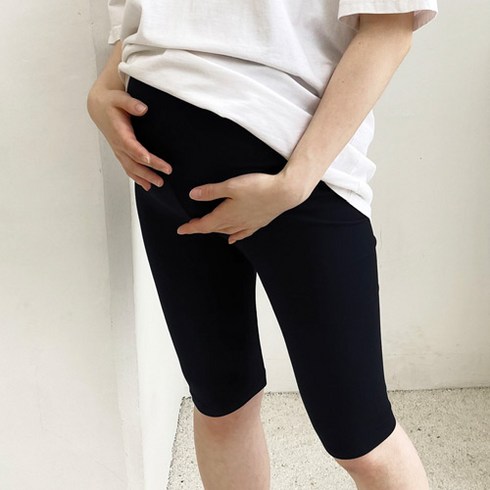 임산부운동복 - 블룸마터니티 텐셀 5부 임산부 레깅스