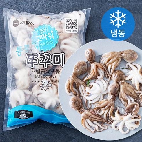 주꾸미 - 고마워 IQF 통통 쭈꾸미 (냉동), 800g(22~26미), 1개