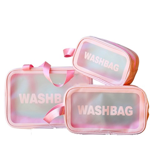 행복리빙 운동 방수 여행 투명 파우치 3종 세트