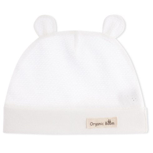 오가닉붐 유아용 매쉬 자카드 곰돌이모자