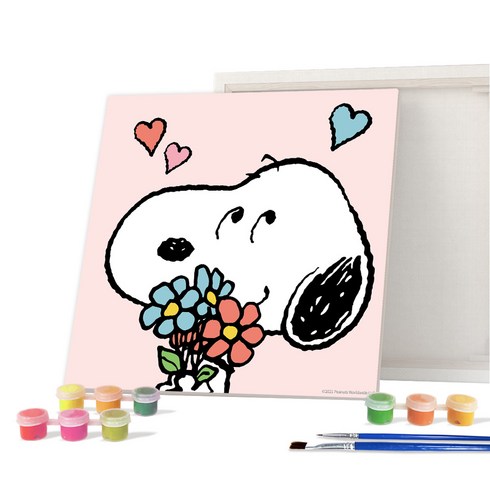 아이러브페인팅 피너츠 DIY PAINTING 20 x 20 cm, 러브앤플라워