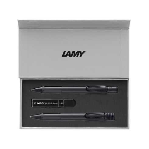 LAMY 사파리 볼펜 + 샤프 + 샤프심 + 기프트 박스 세트, 매트블랙, 1세트