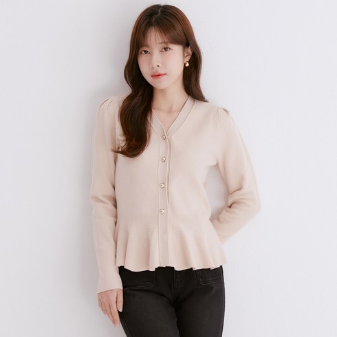 로엠 여성용 페플럼 가디건
