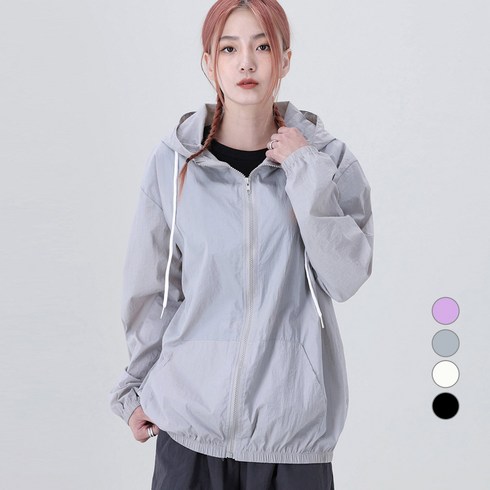 어썸어라운드 여성용 루즈핏 바람막이 집업 점퍼