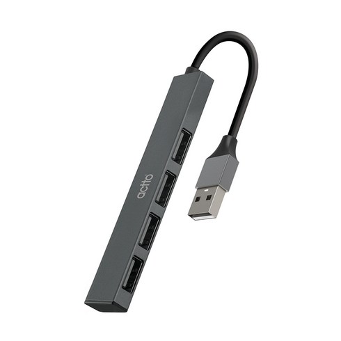 엑토 USB 2.0 4포트 무전원 포트확장 멀티허브 HUB-50, 그레이, 그레이