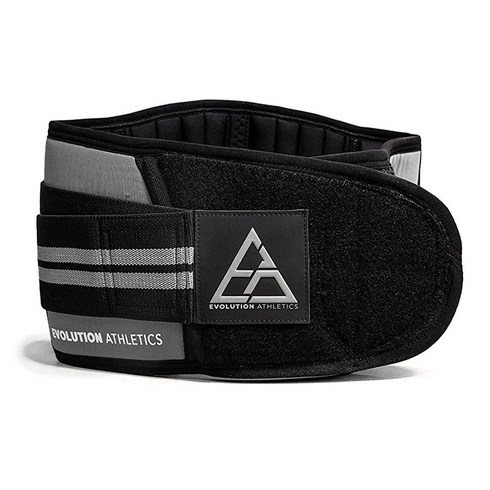 Evolution Athletics 근력 훈련 파워리프팅 또는 데드리프트용 역도 스포츠 벨트 두껍고 유연하고 편안한 네오프렌 강화된 뒷면 조절 가능한 사이드 스트랩 4XL