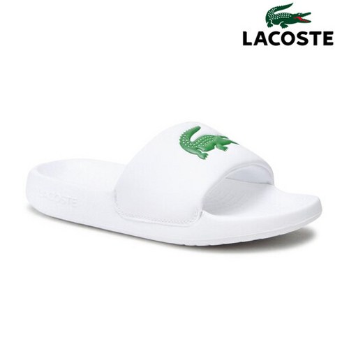 라코스테 LACOSTE 여성 슬리퍼 Croco 1.0 Slides 7-45CFA0002082 화이트 에보 슬라이드