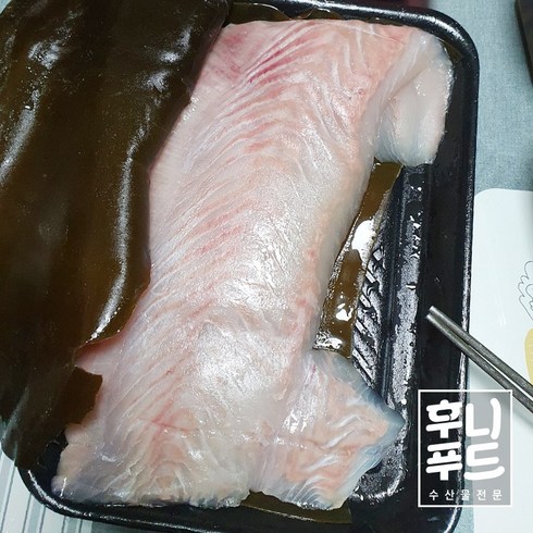 곤부지메 활 광어필렛 한마리 1k / 2k 완도광어 청주코팅 다시마 숙성, 1kg, 매운탕세트 구매안함