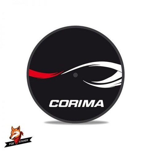 CorimaCN 디스크 휠용 휠 스티커 도로 자전거 데칼 700c, 흰색 빨간색, 1개