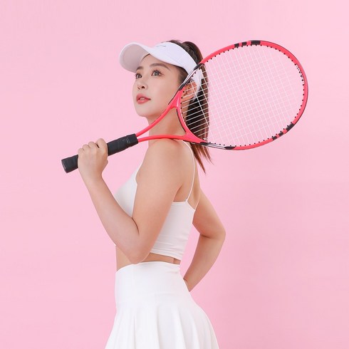 여성테니스라켓 - 입문용 테니스 라켓 초보자 정품, 레드, 1개