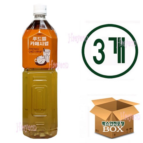 푸드웰 카페시럽, 3개, 1.5L