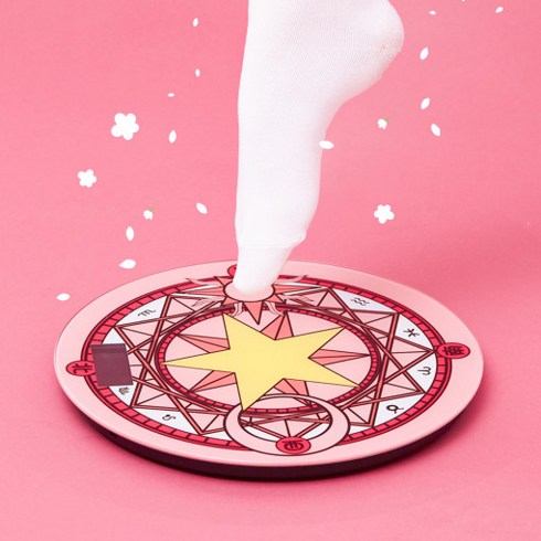 LED 마법진 카드캡터 체리 체중계 몸무게 온도 측정기 아이방 감성 인테리어소품 건전지