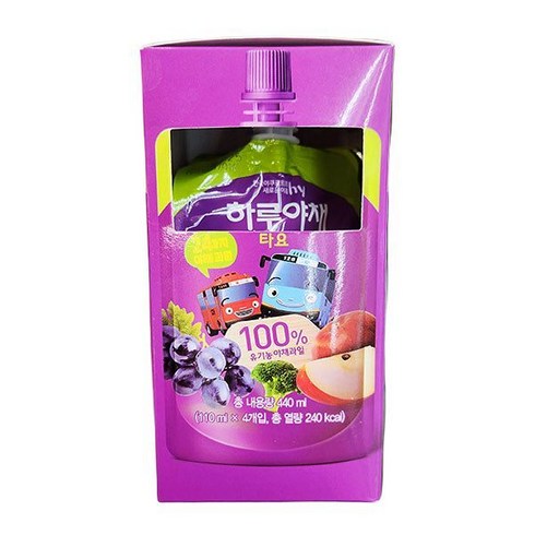 hy 하루야채 타요 110ml x 4개 x 2개, 종이박스포장