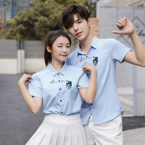 2023년 가성비 최고 커플셔츠 - 얇은커플셔츠반팔여름반팔셔츠남녀셔츠816B-Y200P40