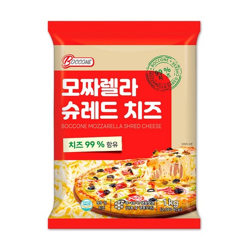 보꼬네모짜렐라 - 보꼬네 자연 99% 모짜렐라 슈레드 치즈 1kg, 1개