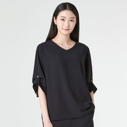 [지센] 칠링 브이넥 셋업 블라우스 LCWSM529_NA