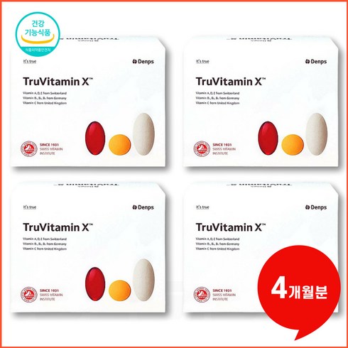 덴프스 트루바이타민 X 시즌2 고함량 비타민B군 1540mg, 4개, 30개입, 30정