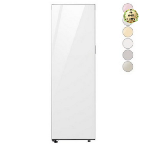 [색상선택형] 삼성전자 비스포크 좌힌지 냉장고 방문설치, RR40A7805AP, 글램 화이트