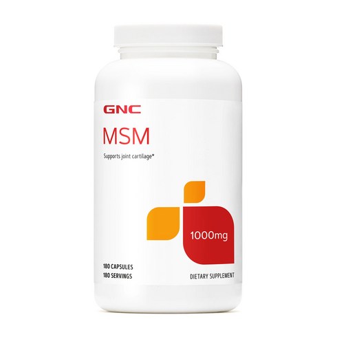 GNC MSM 1000mg 무설탕 캡슐, 180정, 1개