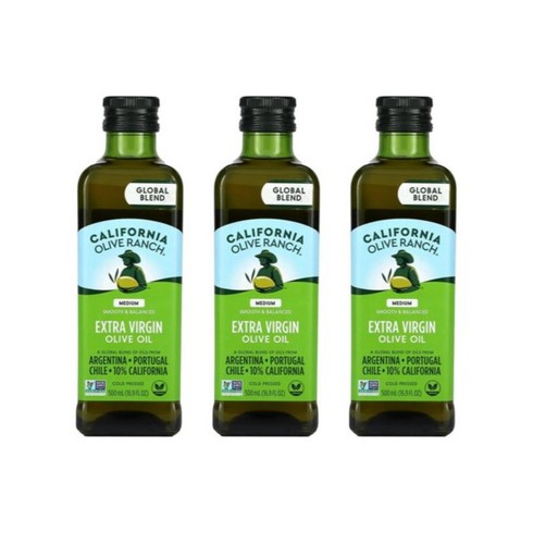 캘리포니아올리브랜치 - California Olive Ranch 글로벌 블랜드 엑스트라 버진 올리브 오일 미디엄 500ml x 3ea