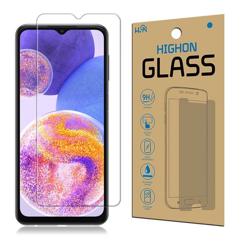 1+1 갤럭시A23 강화유리 액정보호필름, A23 강화유리필름 5매(1Box)