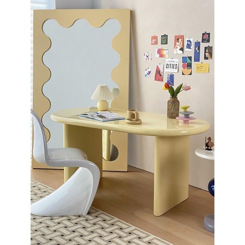 구스타프웨스트맨 북유럽 크림 카페 인테리어 원목테이블, 120x60x75 두께 5cm