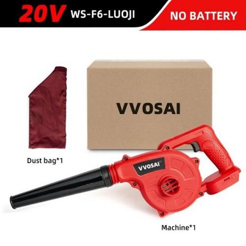 VVOSAI 무선 잎 송풍기 전기 공기 정원 도구 18V 마키타 리튬 배터리용, 1) WSF6LUOJI