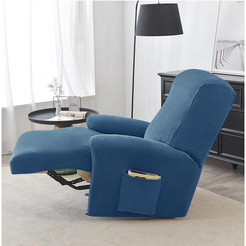 1인용리클라이너 신축성 소파 부드러운 레이지 보이 안락 의자 탄성 미끄럼 모든 것이 포함된 슬립 거실용, 1.Sapphire Sofa Cover