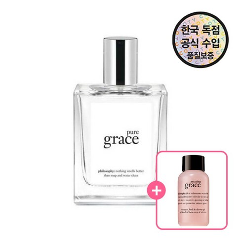 필로소피어메이징그레이스 - [필로소피] [공식수입원] 퓨어 그레이스 프레그런스 EDT 60ML (+어메이징그레이스 샤워젤 30ML 증정), 1개