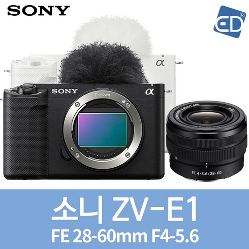 [소니정품] ZV-E1/FE 28-60mm F4-5.6 KIT/ED, 01 ZV-E1/FE 28-60mm KIT-블랙