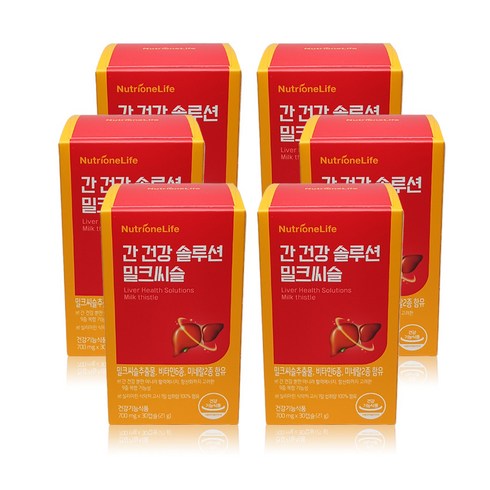 뉴트리원 간 건강 솔루션 밀크씨슬 6개월, 6박스, 700mg