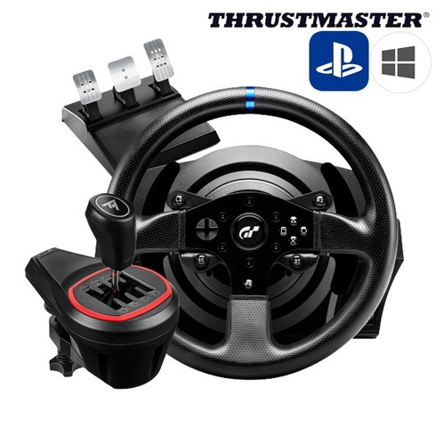 트러스트마스터 T300RS GT Edition 레이싱휠 3패달포함 + TH8S 쉬프터 (PS5 PS4 PC용), 1개