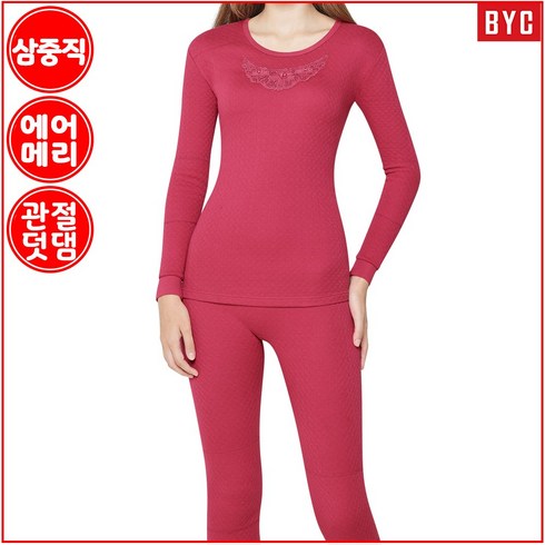 2023년 가성비 최고 byc남성에어메리 - BYC 여성 관절 덧댐 에어메리 삼중직 내복 상하세트 A6021
