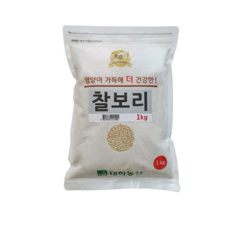 대한농산 찰보리, 3개, 1kg
