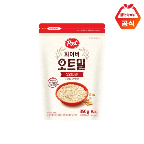 포스트 화이버 오트밀 오리지널 시리얼, 350g, 5개