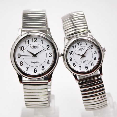 미도시계면세점 - Odirex 국내생산 실버 사파이어글라스 프리스프링밴드 메탈밴드 손목시계