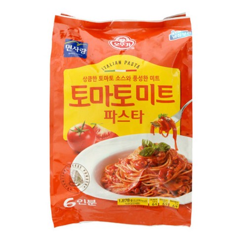 오뚜기 토마토 미트파스타 1.878g 6인분, 단품