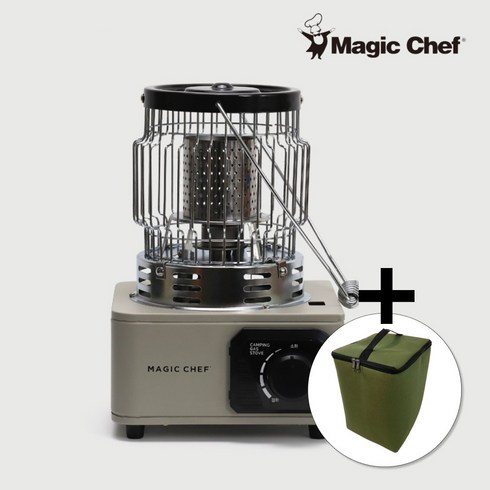 2023년 가성비 최고 가스난로미니히터 - 매직쉐프 캠핑 가스난로 미니히터 카키 가방포함 휴대용 캠핑 낚시 차박 MGS-T5005DG, 웜그레이(베이지)
