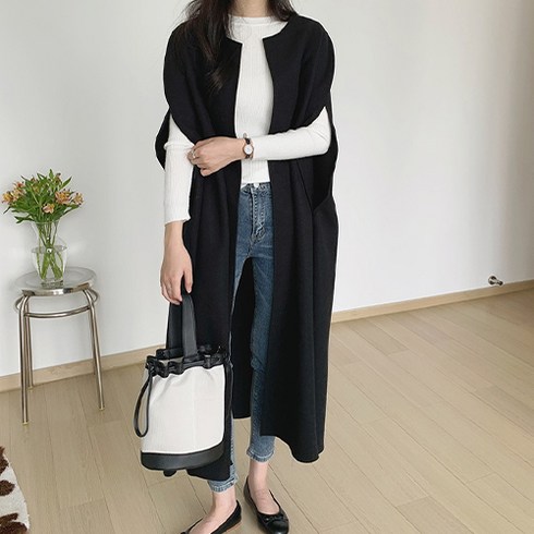 2023년 가성비 최고 코트 - 데일로엔 여성 케이프 로브 롱 모직 코트