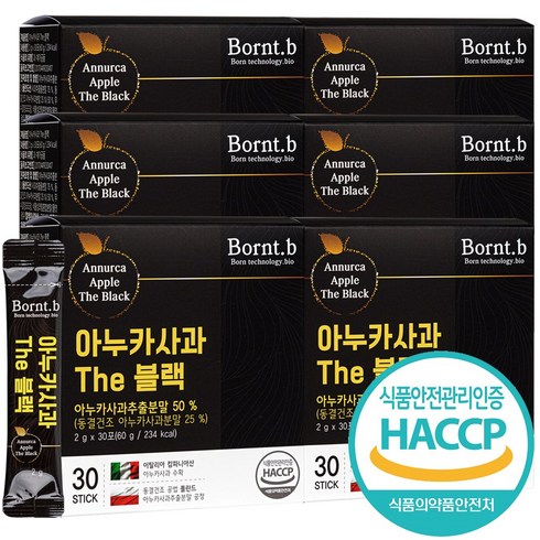 본트비 아누카사과 The 블랙 2g x 30포, 60g, 6개