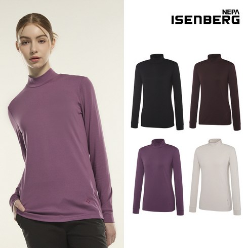 2023년 가성비 최고 여성등산티셔츠 - [네파이젠벅] 스트레치 기모 모크넥 티셔츠 여성 4컬러 택1