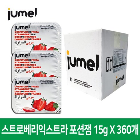 주멜 딸기 포션잼, 15g, 360개