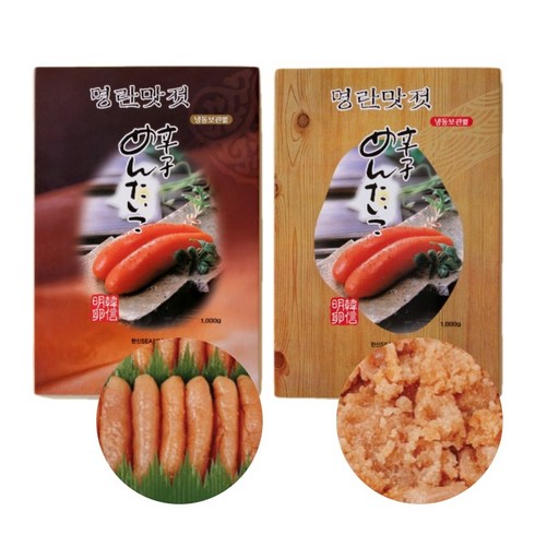 프리미엄명란 저염명란 타르색소없는 최상급 명란젓 한신명란 1kg (절자/상절), 스치로폼(상절), 1개