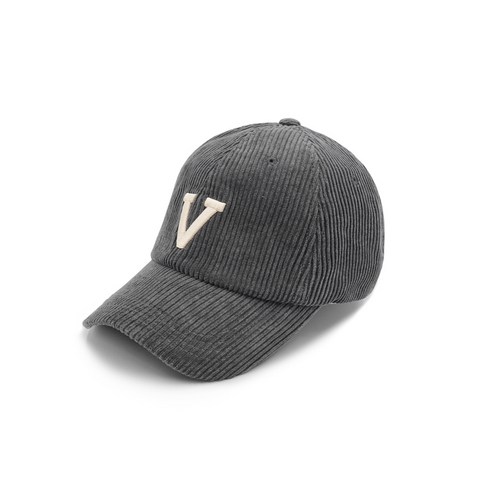 베루툼 - HW-BC066CD : VRT Initial Corduroy Cap│V Charcoal