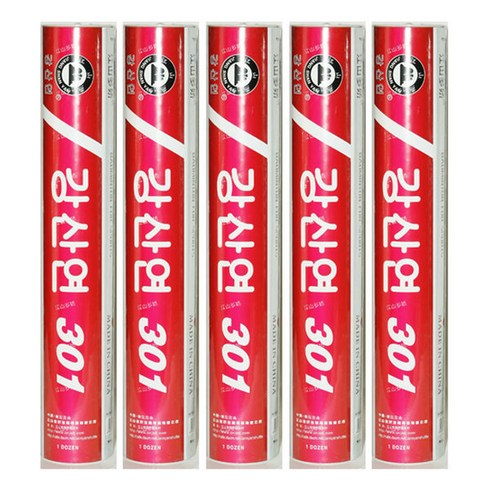강산연301(5타) 배드민턴셔틀콕 라켓공 깃털 5타, 1개