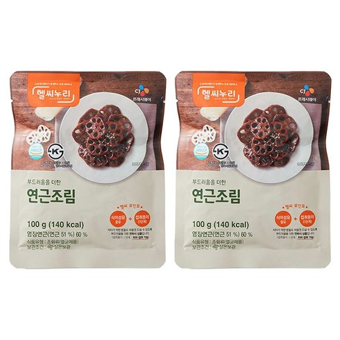 CJ 헬씨누리 연근조림 100g (고령친화식품인증), 2개